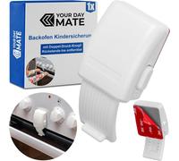 1 X White Oven Door Child Safety With Heat Resistant Adhesive Double Push Button Removable No Residue Oven Door Lock Stick On