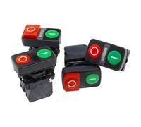 1 x XB5 Interrupteur momentané à double bouton-poussoir lumineux 1 plat 1 haut 220 V 24 V 22 mm 1 NO 1 NC(No light 1high,12V)