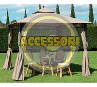 1 XLOT DE 4 FEUILLES LATeRALES BLANCHES POUR GAZEBO EDEN