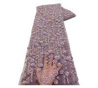 1 Yards Sequins Bead Lace Fabric Embroidery Tulle For Women Wedding Dress Craft(Color 1)