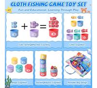 1 Year Baby Toy,Montessori Fishing Games 2 3 Years,Child Boy Gift,Activity and Development,6-18 Months