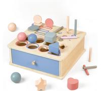 1 Year Old Baby Toy,4 in 1 Games Child 2 3 Years Educational Wooden Toy Sorting Colours and Shapes,Montessori Games 1 2 Years,Children Girl 2 Years,Gift for Baby Children Girl 1 2 3