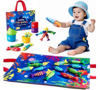 1 Year Old Baby Toy,Montessori Fishing Games for Children 1 2 Years,Motor Skills Toys for Babies from 6 to 12 Months,Educational Game for Coordination,Boy and Girl Gift 1 2 3 Year Old