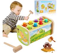 1 Year Old Baby Toy,Montessori Games,3 In 1 Educational Wooden Toy For Children 1-2 Years With Xylophone,Montessori Educational Toy,Wooden Toy Gift For 1,2,3,4 Years Old Baby
