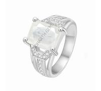 10.00 Ratti Ceylan Saphir Blanc / Safed Pukhraj Lab Certified, Panchdhatu Adjaistaible Brass Finger Ring Certified Natural Gemstone Aaa ++ Quality For Man And Women-B0CKN6MHMRNAMZ