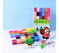 10 000 pièces Jeu de perles à repasser de 5 mm, recharge de 36 couleurs, jouet éducatif et créatif pour enfants de 5 ans et plus, cadeau pour les fêtes et anniversaires, couleurs aléatoires Taille Uni