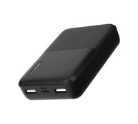 10.000mAh Powerbank avec 2x ports USB, design compact, Akashi - Noir