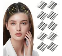 10/1 pièce Peigne de coiffage invisible, outil de coiffage de support de frange mini, pince à cheveux en forme de U, pince à cheveux décorative pour coiffage de cheveux cassés, accessoires pour cheveu