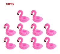 10-1 Pièces Flotteur Gonflable Porte-Gobelet Flamant Licorne Boissons Porte-Gobelet Piscine Flotteur Bar Sous-Verres Fête Décor Porte-Boissons - Type Flamingo 10pcs