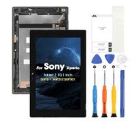 10.1" pour Sony Tablet Z LCD Écran, LCD Affichage pour Sony Xperia Tablet Z SGP311 SGP312 SGP351 Remplacement Écran Tactile Digitazer Assemblée avec Réparation Kit, Noir avec Cadre