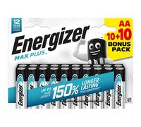 Energizer Max Plus Mignon (AA) Lot de 20 Piles alcalines au manganèse 1,5 V