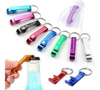 10-100 Décapsuleur Personnalisé et Personnalisable Coloré avec Porte-Clés - Cadeau Invité Mariage avec Gravure Logo/Text - Idéal pour Bar, Maison, Anniversaire et Fête (10)