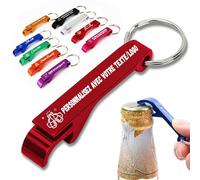 10-100 Décapsuleur Porte Cle Personnalisé en Aluminium Personnalisable Decapsuleur avec Texte Icônes Name Approprié Cadeaux pour Fêtes Anniversaires Mariages Activité (30)