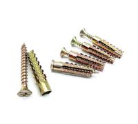 10-100 jeux/20-200 pièces Cheville murale en acier en forme d'arbre avec expansion à vis for murs creux en béton et bois M5 M6 M8(M8x60,50 sets(100pcs))