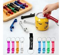 10-100 Personnalisable Porte-Clef Décapsuleur, Multifonctionnel Ouvre Bouteille,Gravure Texte/icônes/Datum/Name, Idéal pour Bar, Maison, Anniversaire et Fête (10)