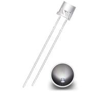 10-100 pièces de diodes LED, 5 mm/3 mm, forme ronde/plate, lentille transparente, différentes couleurs au choix Chanzon® - Diodes électroluminescentes, Leds (20, blanc, 5 mm)