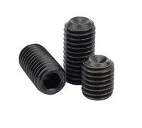 10-100 pièces M1.6/M2/M2.5/M3/M4/M5/M6 Grade 12.9 vis à six pans creux en acier au carbone noir vis sans tête, M3x2mm(100pcs)