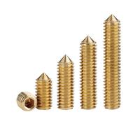 10-100 Pièces M5 M6 Vis Sans Tête En Laiton Massif Pointe Conique Jeu De Douilles Hexagonales Boulons DIN 914(M5 X 16mm-10pcs)