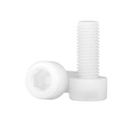 10-100pcs M3/M4/M5/M6/M8 Vis machine isolante à tête hexagonale rainurée à six pans creux en nylon, M4x10mm