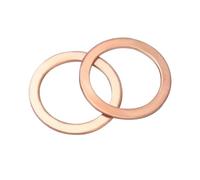 10-100pcs Pure Copper Washer Solid Gasket Rings Flat Seal Washer M3 M4 M5 M6 M8 M10 Sump Plug Oil Seal Fittings Washers For Boat(M6x14x2mm-20Pcs)
