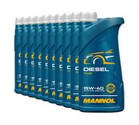 10 (10x1) Litre Mannol 15W-40 Diesel L'Huile De Moteur pour Essence - et Moteurs