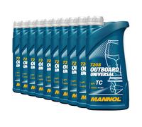 10 (10x1) Litre MANNOL Outboard Universel 2-Takt-Öl Pour Jet Ski / Hors Bord