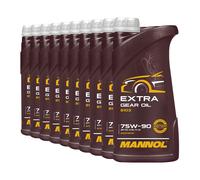10 (10x1) Litre Mannol SAE 75W-90 Api Gi 4/5 Ls Extra Huile de Transmission Et