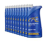 10 (10x1) Litre Mannol SAE 80W-90 Universel Transmission/ Manuelle/ Api GL4