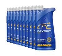 10 (10X1) Litres MANNOL SAE 15W-50 Favorit / API SL/CF/CF-4 Huile Moteur