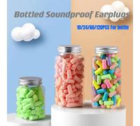 10-120 pièces bouchons d'oreilles confortables bouchons d'oreille Anti-Rinoise réduction du bruit du sommeil protecteur d'oreille pour le sommeil bouchons d'oreilles en mousse souple Anti-bruit Pink-1