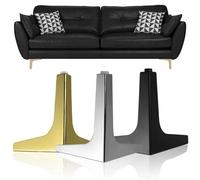 10/13/15/17cm 4 pièces Devoir Fer Fort Chargement Meubles Pieds de Table canapé-lit Chaise Fer Bureau étagères Armoire lit Commode Pied(Black 13cm)