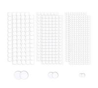 10/15/20mm Scratch Autocollant Rond 1488 Pièces 744 Paires Pastille Scratch Autocollant Crochets et Boucles,Autocollantes Hook & Loop Pastille Adhesive,pour papier,plastique,verre,métal,bois(Blanc)