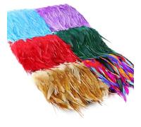 10-15 cm Teinture plumes de coq pour plumes ruban accessoires de mariage décoration plumes bricolage artisanat bleu roi 1 m