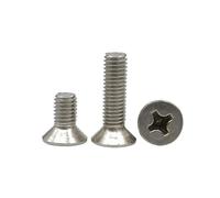 10-150 pièces M1 .2 .4 .6 M2 .5 M3 M4 M5 M6 M8 304 acier inoxydable GB819 croix plate vis à tête fraisée boulon(45mm,M2 100pcs)