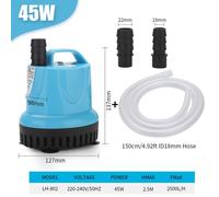 10/18/25/45/60/85/105W pompe à eau Submersible pompe de circulation d'aquarium filtre pompe d'aspiration inférieure pompe à eau d'aquarium - Type 45W x P2-EU Plug
