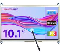 10.1inch Resistive Touch Screen HDMI LCD,1024 x 600 Pixels,High Compatibility,Compatible with Raspberry Pi Raspbian/Ubuntu/Kali/Retropie/PC Windows 11/10/8.1/8/7