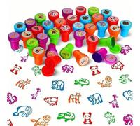 10/20/30/40 pièces Sceaux auto-imprimés gaufrés pour enfants, commentaires encouragés par l'enseignant avec grands sceaux représentant des motifs de dessins animés, animaux mignons, chiffres, personna