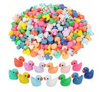 10/20/30/50/100/150/200 pièces Figurines de canards miniatures en résine, petits canards en plastique miniatures pour maison de poupée, jardin de fées, paysage, décoration d'aquarium. 1 pièces (aléato