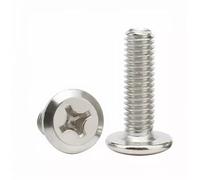 10/20/30/50pcs M6 couleur zingué Nickel tête plate chanfreinée croix vis berceau maison lien de fixation(Nickeling,10pcs M6X25)