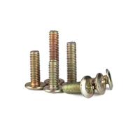 10/20/30/50pcs M6 couleur zingué Nickel tête plate chanfreinée croix vis berceau maison lien de fixation(Colored Zinc,20pcs M6X75)