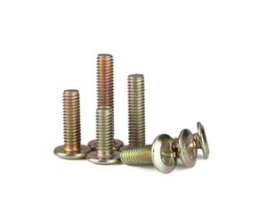 10/20/30/50pcs M6 couleur zingué Nickel tête plate chanfreinée croix vis berceau maison lien de fixation(Colored Zinc,30pcs M6X40)