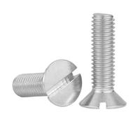 10/20/30/50pcs Metric Threaded Slotted Flat Countersunk Head 304 Stainless Steel Machine Screw Bolt M1.6 M2 M2.5 M3 M4 M5 M6 M8(30mm,M3-30pcs)