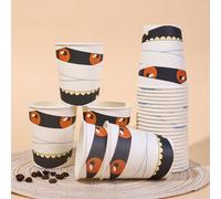 10/20/40/60 pièces, Gobelets en papier jetables de 9 oz à thème fantôme d'Halloween, gobelets à café chauds et froids effrayants en papier, gobelets amusants à thème fantôme pour anniversaire, Hallowe