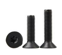 10/20/50/100/200 pièces M1.6 M2 .5 M3 M4 M5 M6 M8 M10 noir 304 A2-70 acier inoxydable boulon à Six lobes tête Torx vis fraisée plate(14mm,M2.5-200pcs)