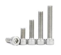 10/20/50/100 pièces M1.4 .6 M2 M3 M4 M5 M6 304 A2-70 en acier inoxydable DIN912 boulons à tête hexagonale longueur 2-50mm attaches(8mm,M4 (20pcs))