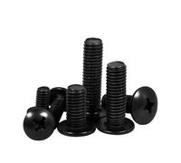 10/20/50/100 pièces M2.5 m3 M4 M5 M6 TM vis à tête cylindrique à empreinte cruciforme vis en acier au carbone plaqué noir(6mm)