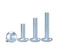 10/20/50/100 pièces M3 M4 M5 M6 M8 bleu et blanc Zinc vis à tête ronde cylindrique prune antivol(14mm,M4 (50PCS))