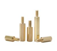 10/20/50 pièces entretoise en laiton mâle à femelle M2 M2.5 M3 M4 M5 M6 longues entretoises hexagonales en laiton PCB(70mm,M4 (10pcs))