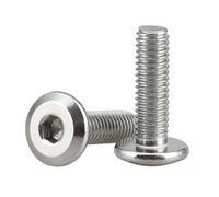 10/20/50 pièces Vis à rivet tête plate Allen en acier inoxydable 304 for meubles, connecteurs et boulons d'assemblage(12mm,M8 x10pcs)