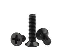 10/20/50pc M1.2 M1.4 M1.6 M2 M2.5 M3 M3.5 M4 M5 Micro noir en acier au carbone croix plate vis à tête fraisée boulons(8mm,M3.5 x 50Pieces)